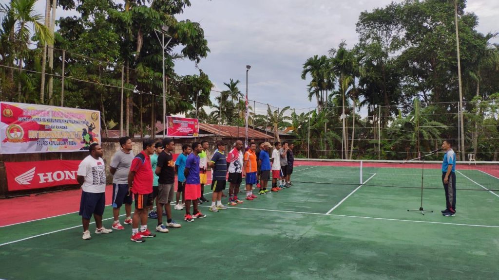 Polres Yapen Gelar Lomba Tenis Meriahkan HUT Bhayangkara ke 73