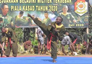 Prada Rajami Uryo Putra Papua Ukir Prestasi Lomba Bela Diri Militer Piala Kasad Tingkat Kodam XVII/Cenderawasih
